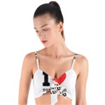 I love tomatoes sauce Woven Tie Front Bralet