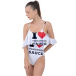 I love tomatoes sauce Drape Piece Swimsuit