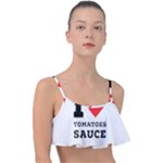 I love tomatoes sauce Frill Bikini Top