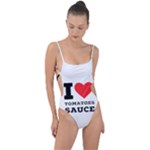 I love tomatoes sauce Tie Strap One Piece Swimsuit