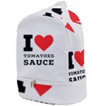 I love tomatoes sauce Zip Bottom Backpack