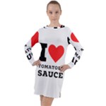 I love tomatoes sauce Long Sleeve Hoodie Dress