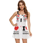 I love tomatoes sauce Ruffle Edge Bra Cup Chiffon Mini Dress