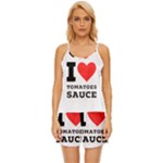 I love tomatoes sauce Satin Pajama Short Set