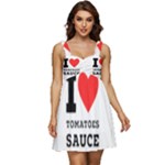 I love tomatoes sauce Ruffle Strap Babydoll Chiffon Dress