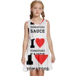 I love tomatoes sauce Kids  Sleeveless Tiered Mini Dress