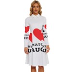 I love tomatoes sauce Long Sleeve Shirt Collar A-Line Dress