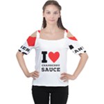 I love cranberry sauce Cutout Shoulder Tee