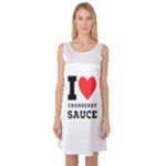 I love cranberry sauce Sleeveless Satin Nightdress