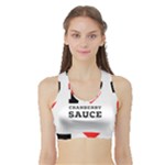 I love cranberry sauce Sports Bra with Border