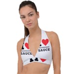 I love cranberry sauce Halter Plunge Bikini Top