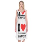 I love cranberry sauce Midi Sleeveless Dress