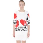 I love cranberry sauce Quarter Sleeve Pocket Dress