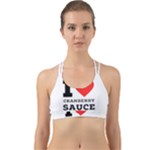 I love cranberry sauce Back Web Sports Bra