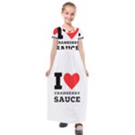 I love cranberry sauce Kids  Short Sleeve Maxi Dress