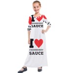 I love cranberry sauce Kids  Quarter Sleeve Maxi Dress