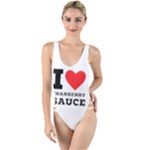 I love cranberry sauce High Leg Strappy Swimsuit