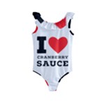 I love cranberry sauce Kids  Frill Swimsuit