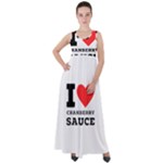 I love cranberry sauce Empire Waist Velour Maxi Dress
