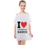 I love cranberry sauce Kids  One Piece Chiffon Dress