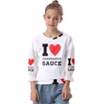 I love cranberry sauce Kids  Cuff Sleeve Top