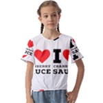 I love cranberry sauce Kids  Cuff Sleeve Scrunch Bottom Tee