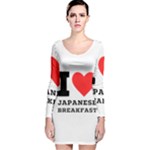 I love Japanese breakfast  Long Sleeve Velvet Bodycon Dress