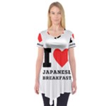 I love Japanese breakfast  Short Sleeve Tunic 