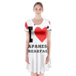 I love Japanese breakfast  Short Sleeve V-neck Flare Dress