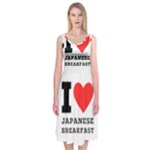 I love Japanese breakfast  Midi Sleeveless Dress