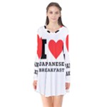 I love Japanese breakfast  Long Sleeve V-neck Flare Dress