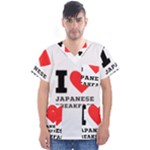 I love Japanese breakfast  Men s V-Neck Scrub Top