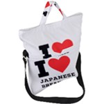 I love Japanese breakfast  Fold Over Handle Tote Bag