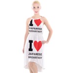 I love Japanese breakfast  High-Low Halter Chiffon Dress 