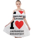 I love Japanese breakfast  Cut Out Shoulders Chiffon Dress