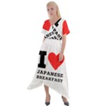 I love Japanese breakfast  Cross Front Sharkbite Hem Maxi Dress