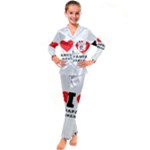 I love Japanese breakfast  Kids  Satin Long Sleeve Pajamas Set