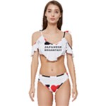 I love Japanese breakfast  Ruffle Edge Tie Up Bikini Set	