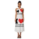 I love Japanese breakfast  Sleeveless Cross Front Cocktail Midi Chiffon Dress