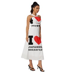 Sleeveless Cross Front Cocktail Midi Chiffon Dress 