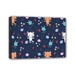 Cute Astronaut Cat With Star Galaxy Elements Seamless Pattern Mini Canvas 7  x 5  (Stretched)