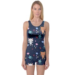 One Piece Boyleg Swimsuit 