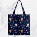 Zipper Grocery Tote Bag 