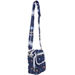 Cute Astronaut Cat With Star Galaxy Elements Seamless Pattern Shoulder Strap Belt Bag