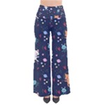 Cute Astronaut Cat With Star Galaxy Elements Seamless Pattern So Vintage Palazzo Pants