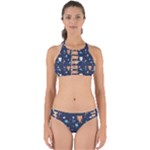 Cute Astronaut Cat With Star Galaxy Elements Seamless Pattern Perfectly Cut Out Bikini Set