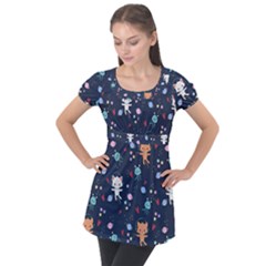 Puff Sleeve Tunic Top 