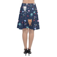 Chiffon Wrap Front Skirt 