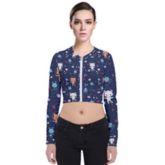 Long Sleeve Zip Up Bomber Jacket 