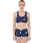 Cute Astronaut Cat With Star Galaxy Elements Seamless Pattern Work It Out Gym Set